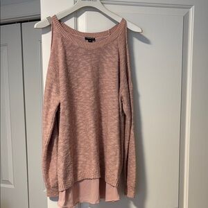 Torrid Pink Cold Shoulder Sweater